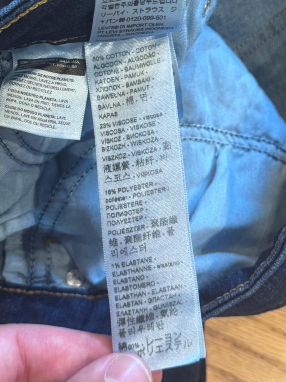 Levi's 711 Indigo Blue Skinny Jeans - Picture 5 of 5